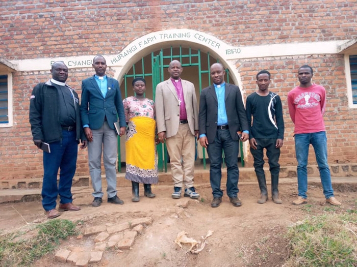 Leaders of the EAR Cyangungu diocese visiting the Murangi Farm