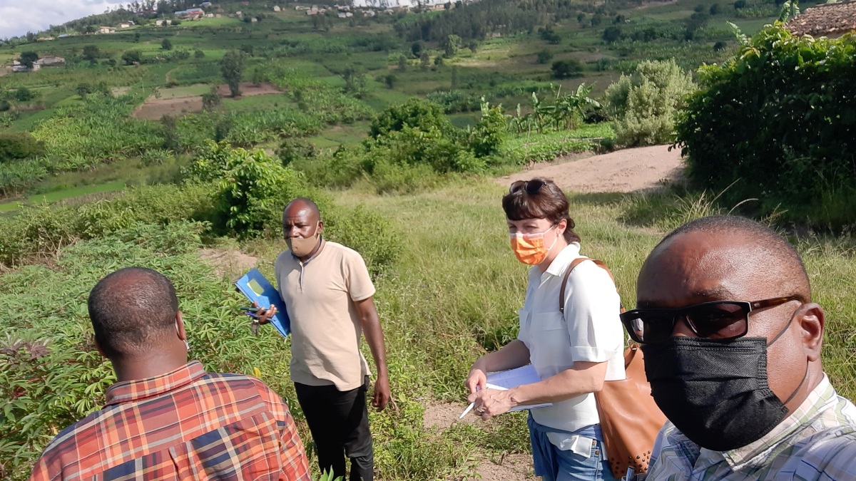 UEM Co-worker Mrs. Seiler Susanne visiting the Mbayaya Farm in March 2022