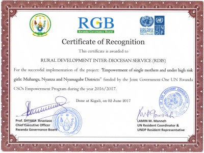 RDIS Award from RGB Rwanda 2016 7 1s