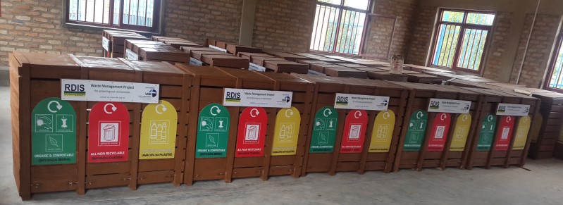 web waste bins ready for distribution