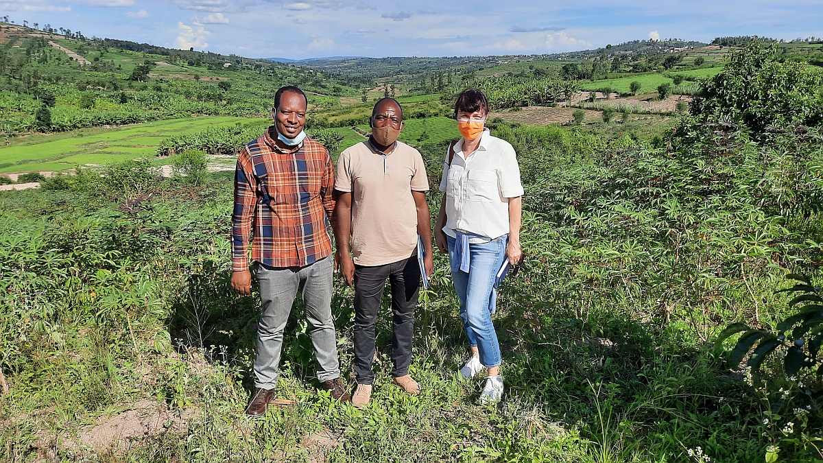 UEM Co-worker Mrs. Seiler Susanne (Team Leader of Communication & Fundraising department) visiting the Mbayaya Farm in March 2022
