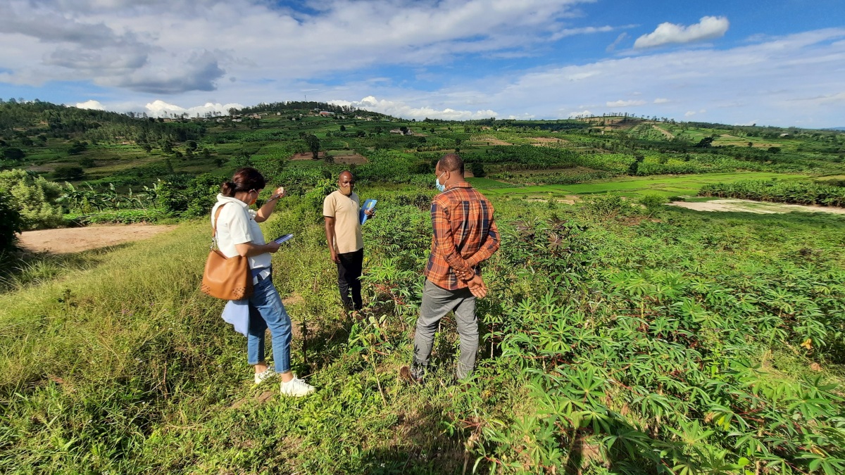 UEM Co-worker Mrs. Seiler Susanne (Team Leader of Communication & Fundraising dep.) visiting the Mbayaya Farm in March 2022