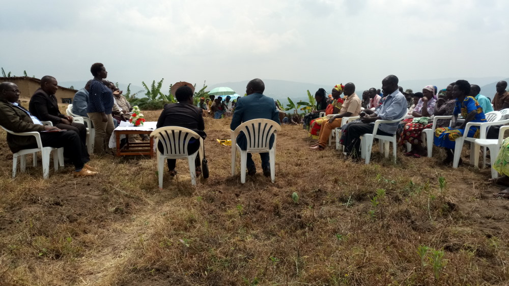 Hon mayor of Muhanga district Ms Beatrice Uwamariya speaking to the invited guests